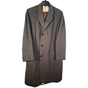 Hickey Freeman Men's 3-Buttoned Overcoat Gray Size 42R